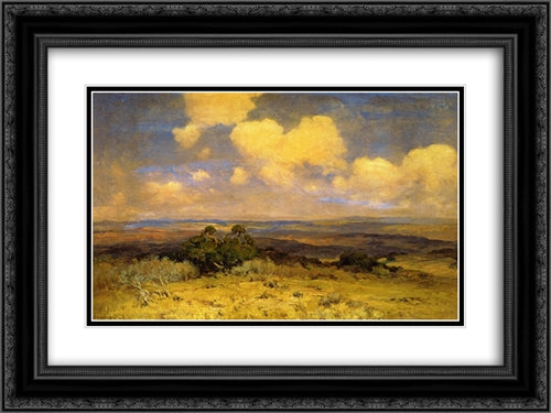 Sunlight and Shadow 24x18 Black Ornate Wood Framed Art Print Poster with Double Matting by Onderdonk, Robert Julian