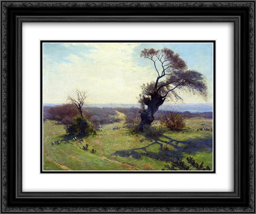Morning in Spring 24x20 Black Ornate Wood Framed Art Print Poster with Double Matting by Onderdonk, Robert Julian