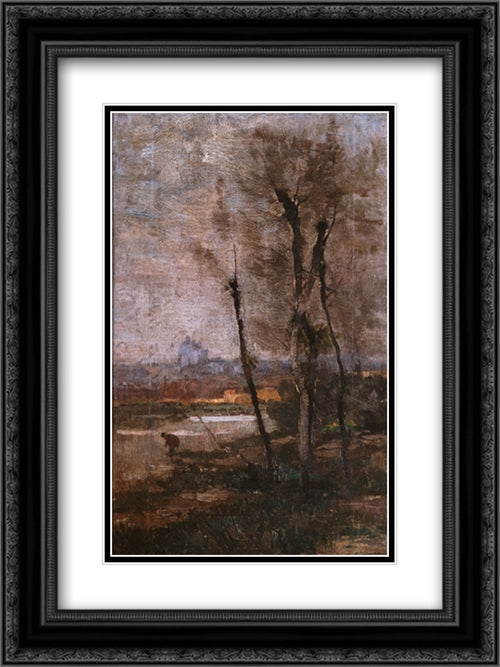 Landscape 18x24 Black Ornate Wood Framed Art Print Poster with Double Matting by Pantazis, Pericles