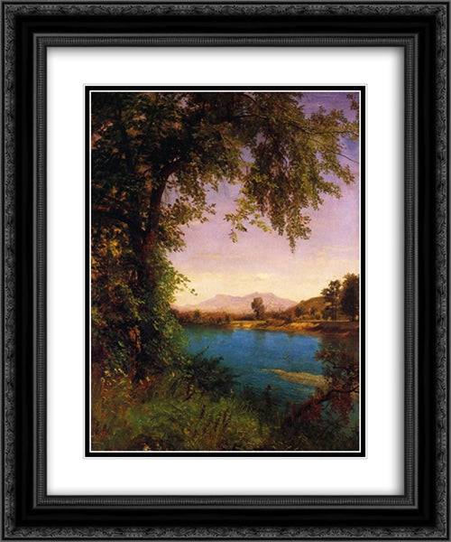 South and North Moat Mountains 20x24 Black Ornate Wood Framed Art Print Poster with Double Matting by Bierstadt, Albert