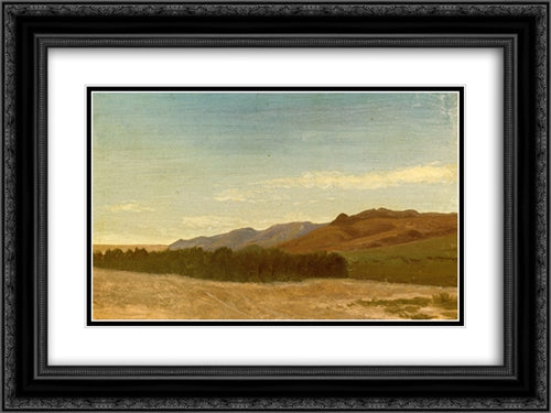 The Plains Near Fort Laramie 24x18 Black Ornate Wood Framed Art Print Poster with Double Matting by Bierstadt, Albert