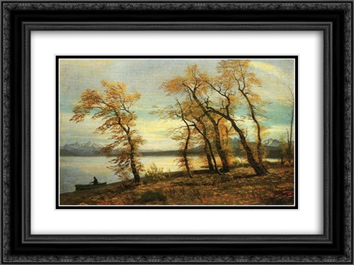 Lake Mary, California 24x18 Black Ornate Wood Framed Art Print Poster with Double Matting by Bierstadt, Albert