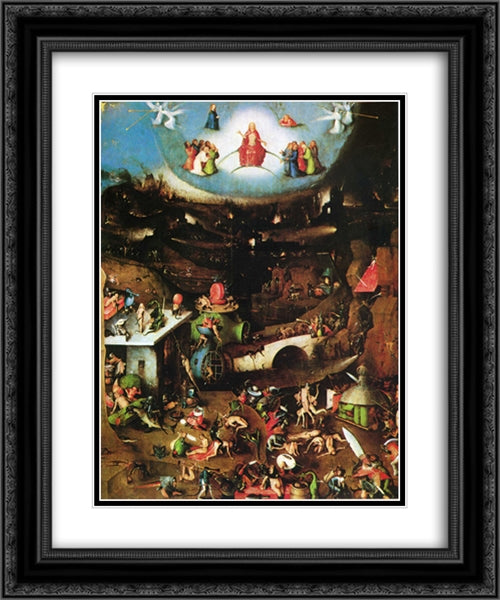 The Last Judgement (detail) 20x24 Black Ornate Wood Framed Art Print Poster with Double Matting by Bosch, Hieronymus