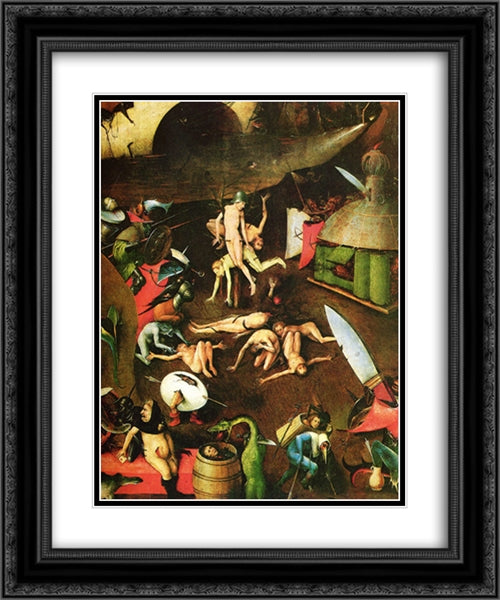 The Last Judgement (detail) 20x24 Black Ornate Wood Framed Art Print Poster with Double Matting by Bosch, Hieronymus