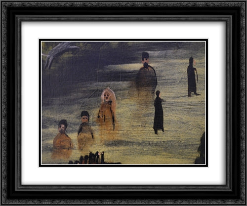 Party by the River Tskheniszkali (fragment) 24x20 Black Ornate Wood Framed Art Print Poster with Double Matting by Pirosmani, Niko