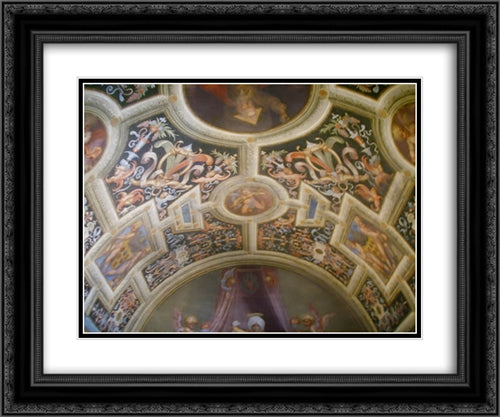 Volta 24x20 Black Ornate Wood Framed Art Print Poster with Double Matting by Pontormo, Jacopo