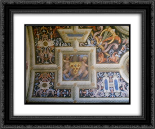 Volta 24x20 Black Ornate Wood Framed Art Print Poster with Double Matting by Pontormo, Jacopo