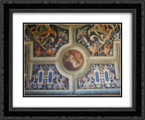 Volta 24x20 Black Ornate Wood Framed Art Print Poster with Double Matting by Pontormo, Jacopo