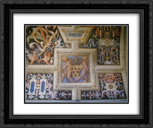 Volta 24x20 Black Ornate Wood Framed Art Print Poster with Double Matting by Pontormo, Jacopo