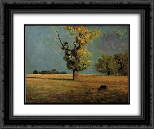 Peyrelebade Landscape 24x20 Black Ornate Wood Framed Art Print Poster with Double Matting by Redon, Odilon