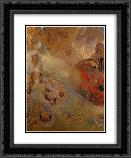 Underwater Vision 20x24 Black Ornate Wood Framed Art Print Poster with Double Matting by Redon, Odilon