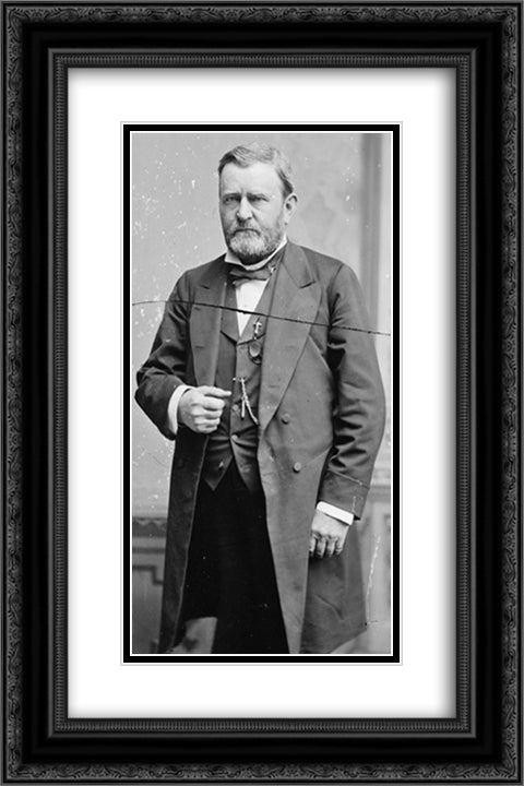 Grant, U.S. President 16x24 Black Ornate Wood Framed Art Print Poster with Double Matting by Library of Congress