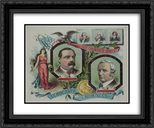 Our country's choice--Democratic nominees 24x20 Black Ornate Wood Framed Art Print Poster with Double Matting by Library of Congress