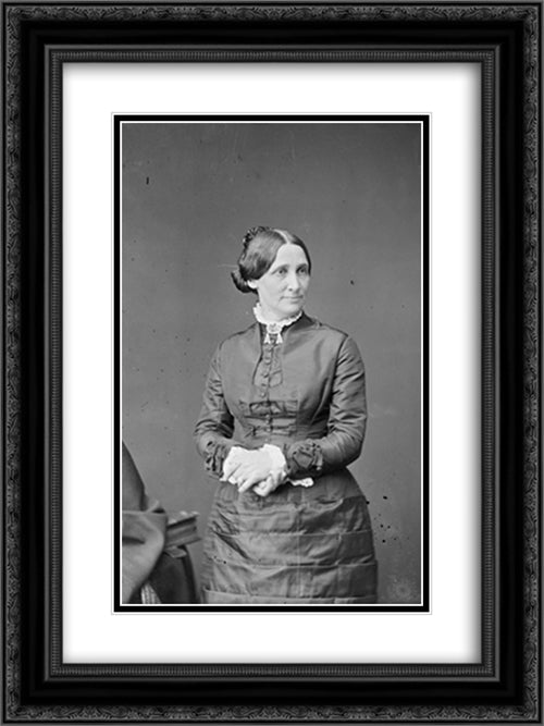 Hayes, Mrs. Rutherford B., wife of President 18x24 Black Ornate Wood Framed Art Print Poster with Double Matting by Library of Congress