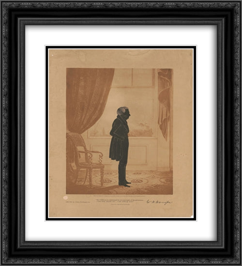 Sir, I wish you to understand the true principles of the government. I wish them carried out. I ask nothing more.' W.H. Harrison 20x22 Black Ornate Wood Framed Art Print Poster with Double Matting by Library of Congress