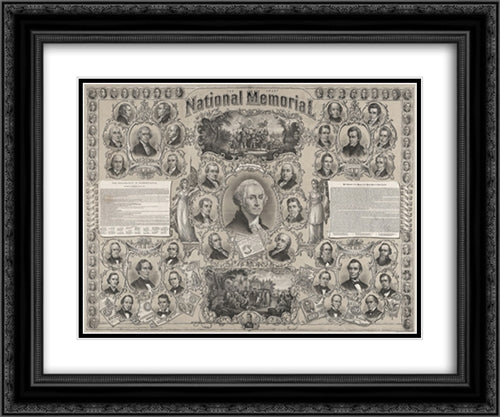 The great national memorial 24x20 Black Ornate Wood Framed Art Print Poster with Double Matting by Library of Congress