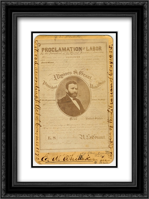 Proclamation on labor by the President of the United States of America 18x24 Black Ornate Wood Framed Art Print Poster with Double Matting by Library of Congress
