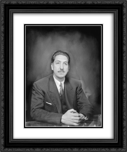 ALEMAN, MIGUEL. PRESIDENT OF MEXICO 20x24 Black Ornate Wood Framed Art Print Poster with Double Matting by Library of Congress