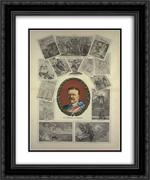 The apotheosis of Theodore 20x24 Black Ornate Wood Framed Art Print Poster with Double Matting by Library of Congress