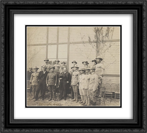 President Roosevelt and Rough Riders at San Antonio, 1905 22x20 Black Ornate Wood Framed Art Print Poster with Double Matting by Library of Congress