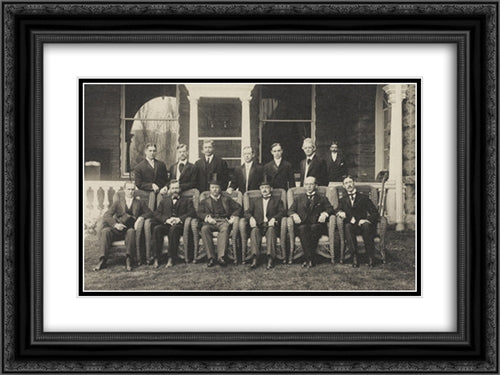 President Theo Roosevelt at Hotel Colorado, Glenwood, Springs, Colo. 24x18 Black Ornate Wood Framed Art Print Poster with Double Matting by Library of Congress