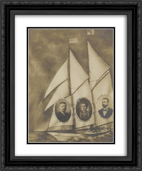 Souvenir of the Christening of the German Emperors Yacht Meteor 20x24 Black Ornate Wood Framed Art Print Poster with Double Matting by Library of Congress