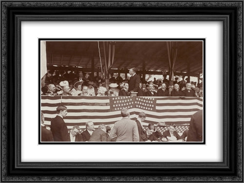 President's address - Rochambeau ceremonies 24x18 Black Ornate Wood Framed Art Print Poster with Double Matting by Library of Congress