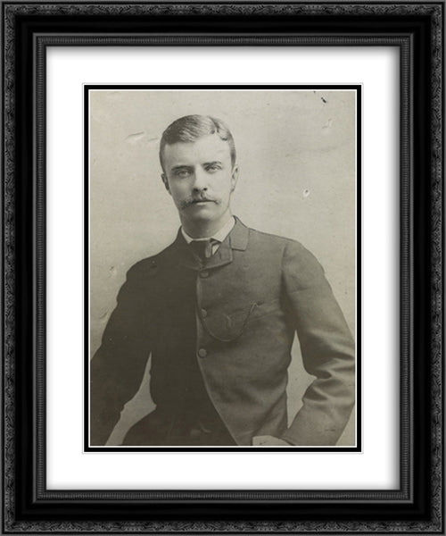 Theodore Roosevelt as assemblyman in 1884 20x24 Black Ornate Wood Framed Art Print Poster with Double Matting by Library of Congress