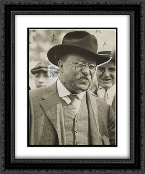 Col. Theodore Roosevelt 20x24 Black Ornate Wood Framed Art Print Poster with Double Matting by Library of Congress