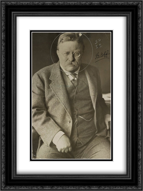 Col. Theodore Roosevelt 18x24 Black Ornate Wood Framed Art Print Poster with Double Matting by Library of Congress
