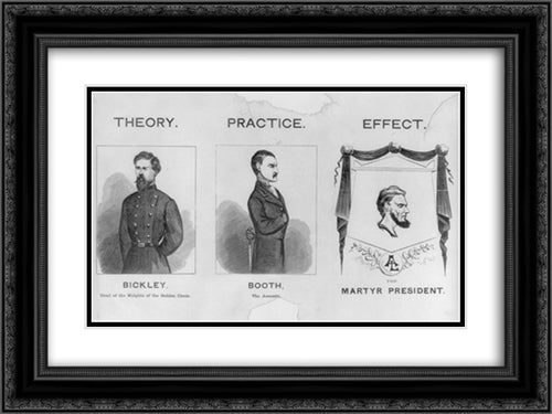 Theory. Practice. Effect 24x18 Black Ornate Wood Framed Art Print Poster with Double Matting by Library of Congress