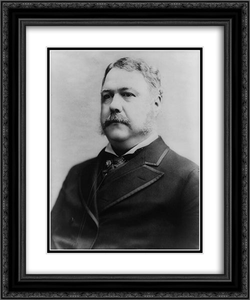 Chester A. Arthur, President of the United States 20x24 Black Ornate Wood Framed Art Print Poster with Double Matting by Library of Congress