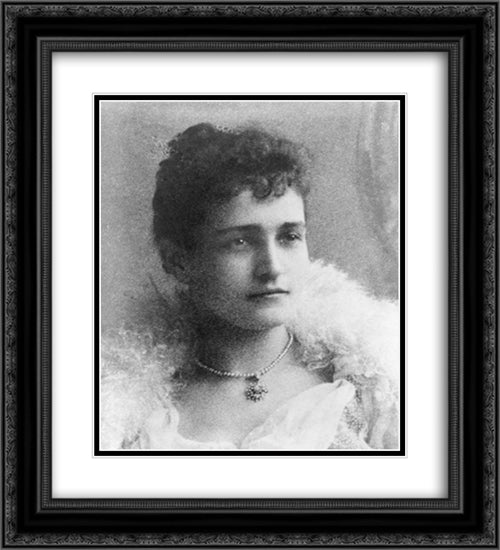 Mrs. Mary Scott Harrison McKee, White House hostess for President Benjamin Harrison 20x22 Black Ornate Wood Framed Art Print Poster with Double Matting by Library of Congress