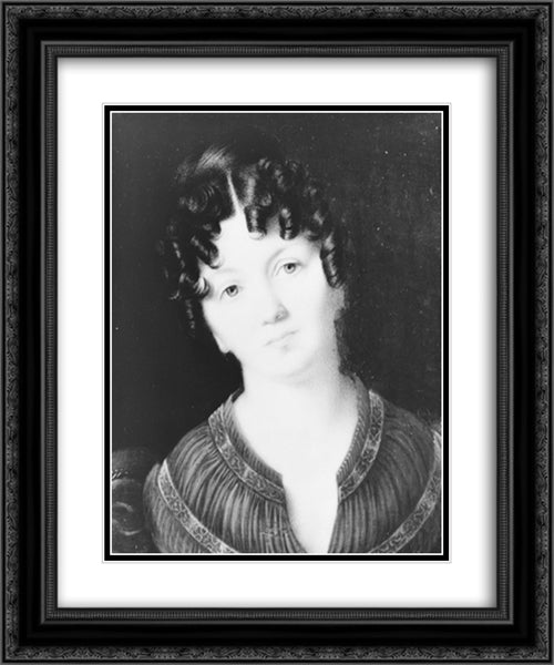 Eliza Monroe Hay, daughter of President James Monroe, head-and-shoulder portrait, head tilted left, facing front 20x24 Black Ornate Wood Framed Art Print Poster with Double Matting by Library of Congress