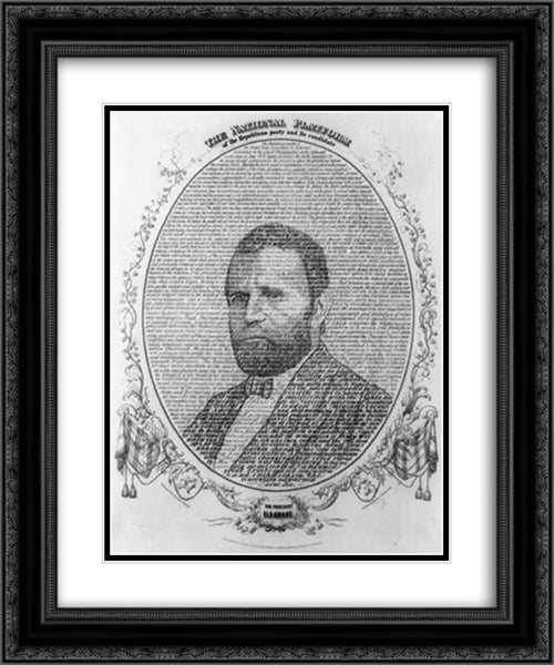 The national platform of the Republican Party and its candidate for president U.S. Grant 20x24 Black Ornate Wood Framed Art Print Poster with Double Matting by Library of Congress