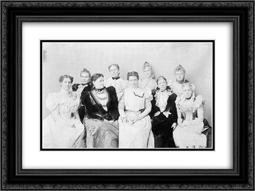 Mrs. Cleveland and the ladies of the Cabinet, no. 2 24x18 Black Ornate Wood Framed Art Print Poster with Double Matting by Library of Congress