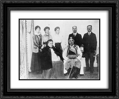 Fugitive king and queen and family in their retreat 24x20 Black Ornate Wood Framed Art Print Poster with Double Matting by Library of Congress