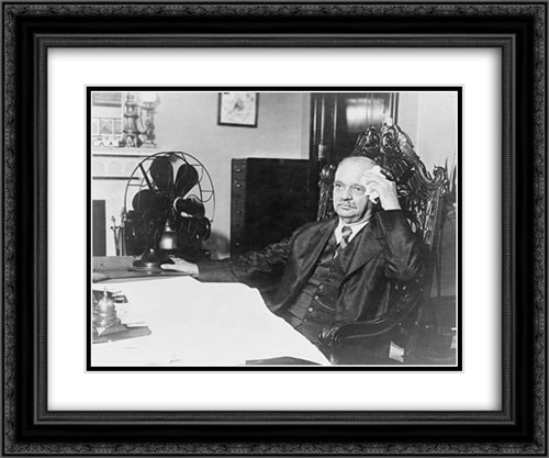 Hot weather cabinet, Vice President Curtis 24x20 Black Ornate Wood Framed Art Print Poster with Double Matting by Library of Congress