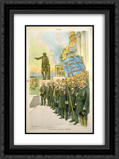 We are not a nation of swindlers! 18x24 Black Ornate Wood Framed Art Print Poster with Double Matting by Library of Congress