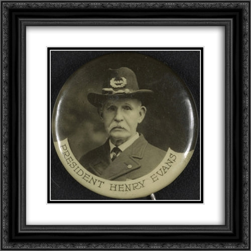 Grand Army of the Republic president Henry Evans in uniform 20x20 Black Ornate Wood Framed Art Print Poster with Double Matting by Library of Congress