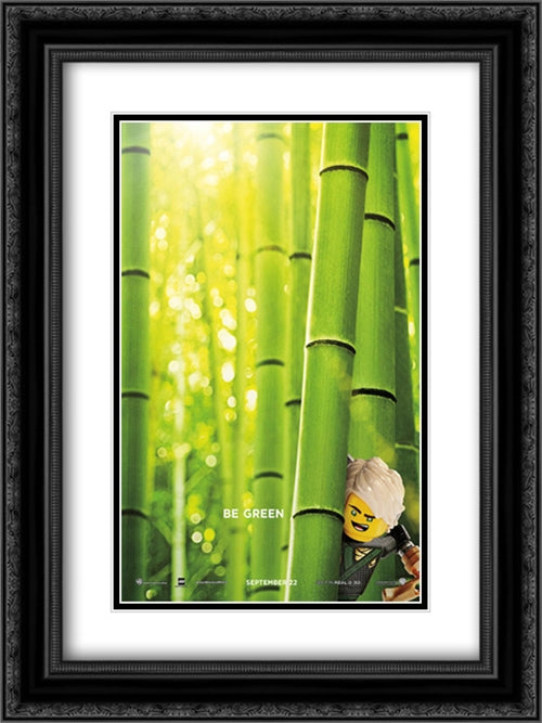 The Lego Ninjago Movie 18x24 Black Ornate Wood Framed Movie Poster with Double Matting