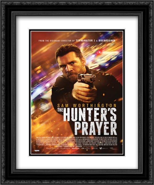The Hunter's Prayer 20x24 Black Ornate Wood Framed Movie Poster with Double Matting
