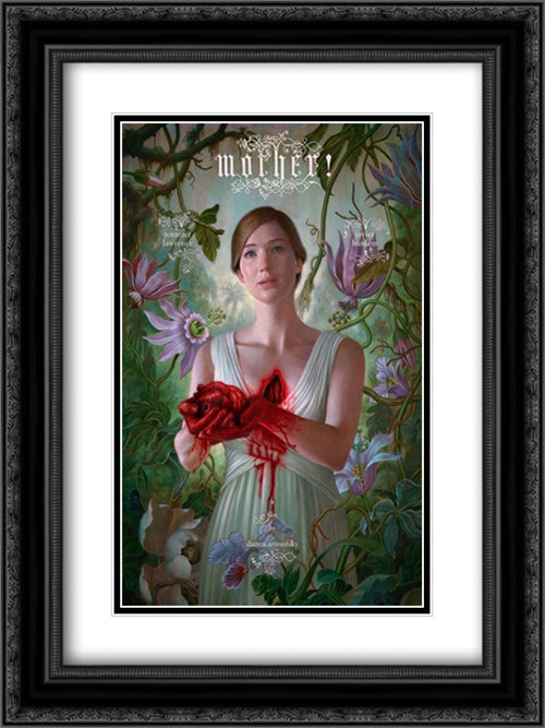 Mother! 18x24 Black Ornate Wood Framed Movie Poster with Double Matting