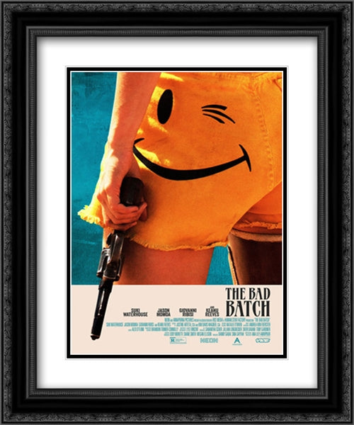 The Bad Batch 20x24 Black Ornate Wood Framed Movie Poster with Double Matting