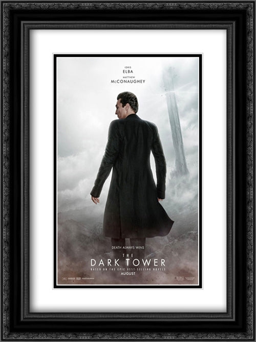The Dark Tower 18x24 Black Ornate Wood Framed Movie Poster with Double Matting