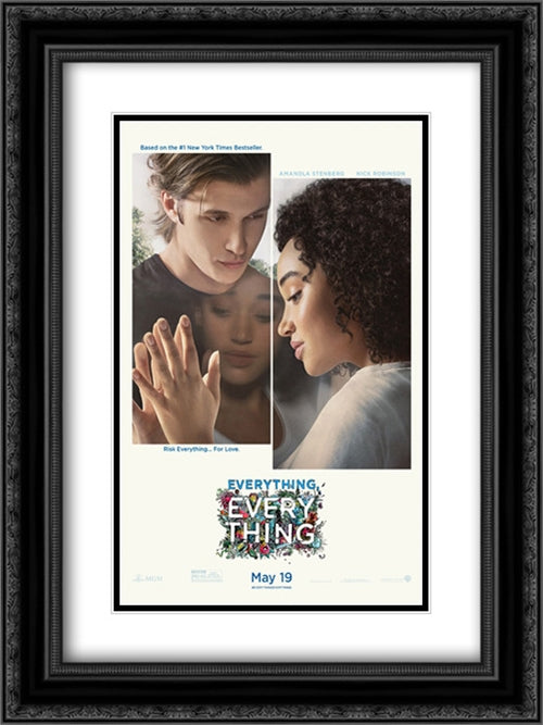 Everything, Everything 18x24 Black Ornate Wood Framed Movie Poster with Double Matting