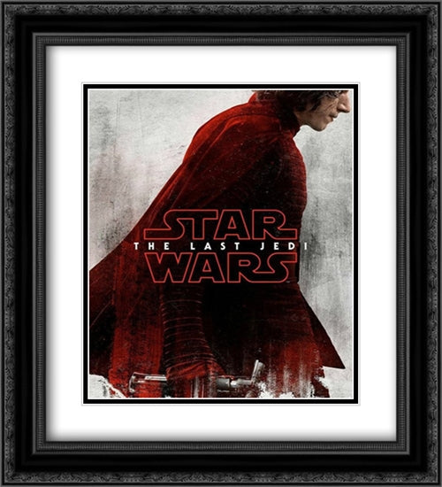 Star Wars: The Last Jedi 20x22 Black Ornate Wood Framed Movie Poster with Double Matting