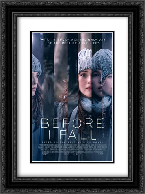 Before I Fall 18x24 Black Ornate Wood Framed Movie Poster with Double Matting