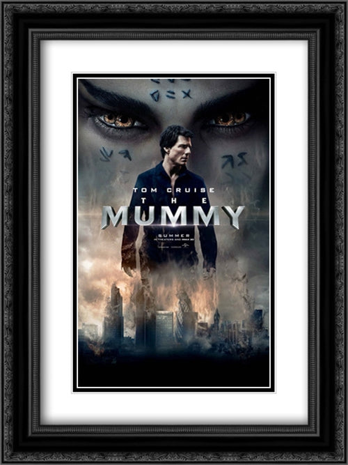 The Mummy 18x24 Black Ornate Wood Framed Movie Poster with Double Matting