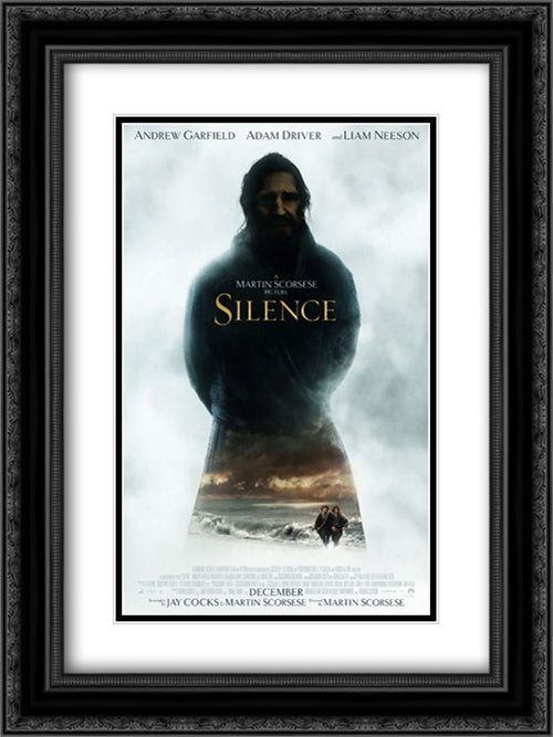 Silence 18x24 Black Ornate Wood Framed Movie Poster with Double Matting